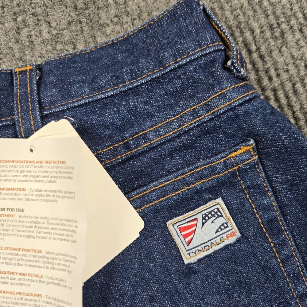 Tyndale Jeans Womens 18 Blue Straight Leg FR Arc Rated Flame Resistant‎ USA NEW